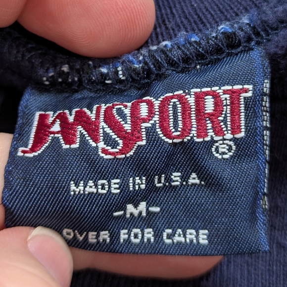 ✨3/$15 Vintage JanSport Blue Ferris University Mom Sweatshirt M - Picture 7 of 9